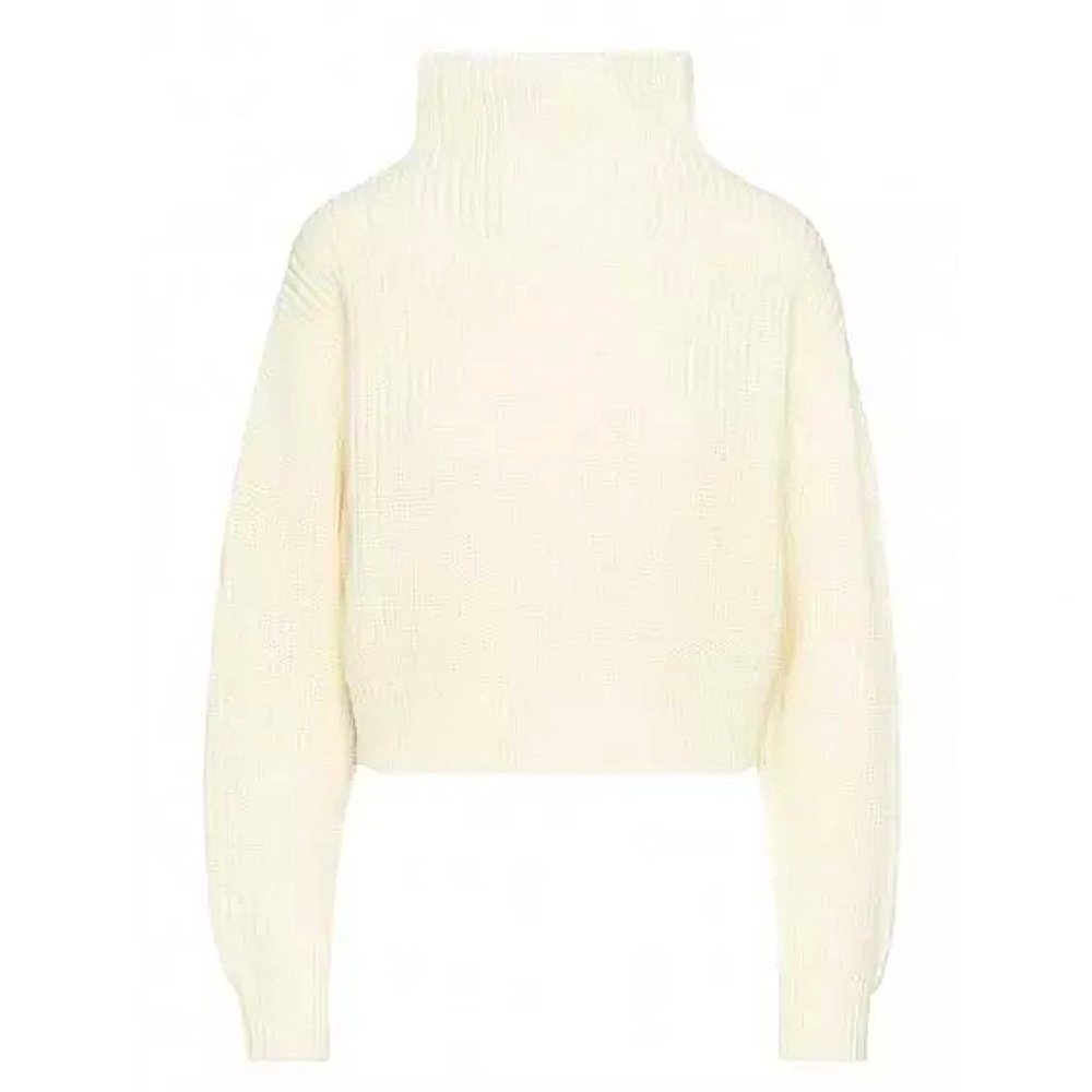 Aritzia Wilfred Montpellier Merino Wool Waist Turtleneck Light Birch